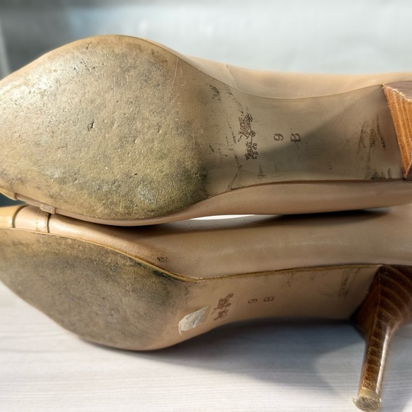 Coach Beige Pointed Toe Pumps - Picture 6 of 6